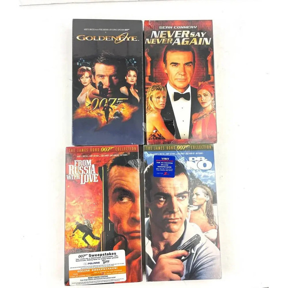 VTG Lot of 4 James Bond VHS MGM Watermarks Dr No Never Say Never‎ Again SEALED - Picture 6 of 9